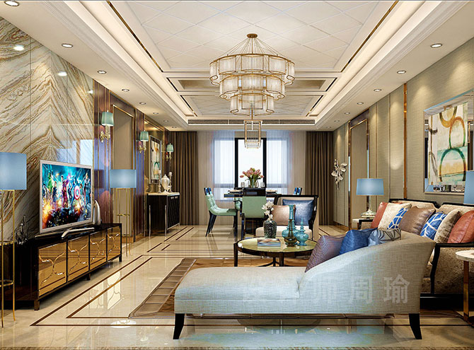 五月天黄色录像世纪江尚三室两厅168平装修设计效果欣赏